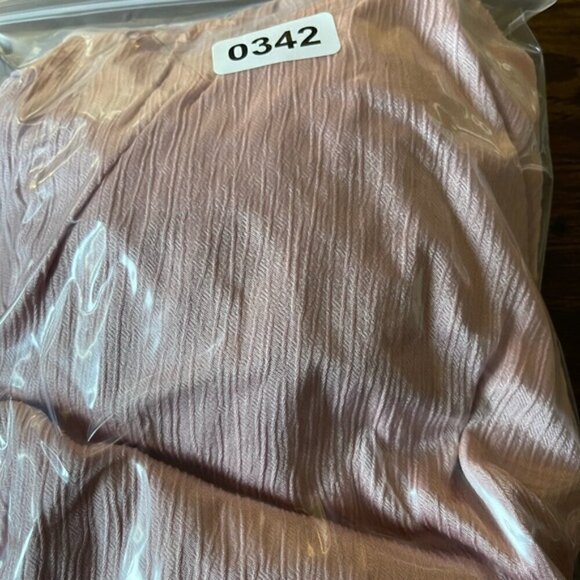 Anthropologie Nurode Tie-Neck long sleeve Bodysuit - Fall Pink size medium - Picture 12 of 12